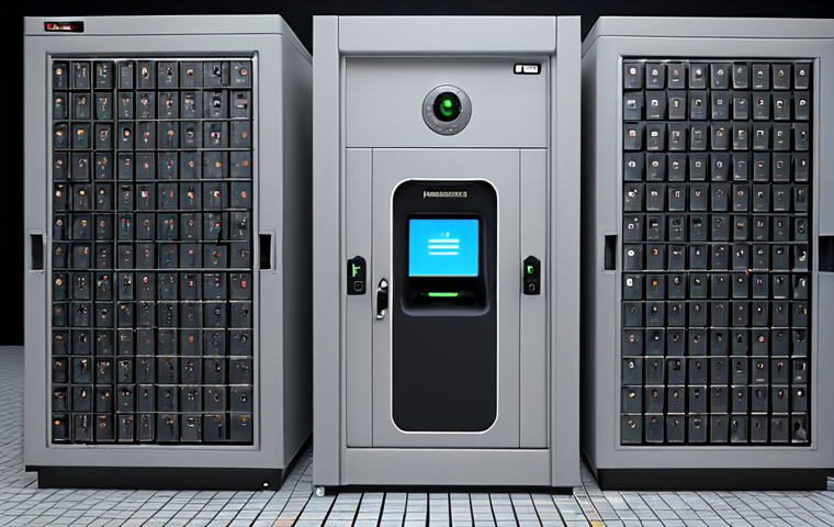 Data Fortress**

A heavily fortified data vault with multiple layers of security: biometric scanners, multi-factor authentication interfaces, and encrypted data streams. The vault should appear impenetrable and secure, symbolizing robust data protection.

**